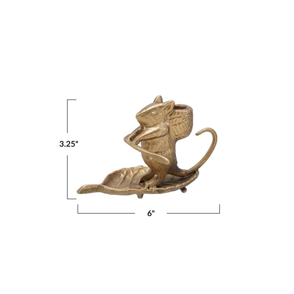 Cast Metal Mouse Taper Holder (Set of 2) - Image 4