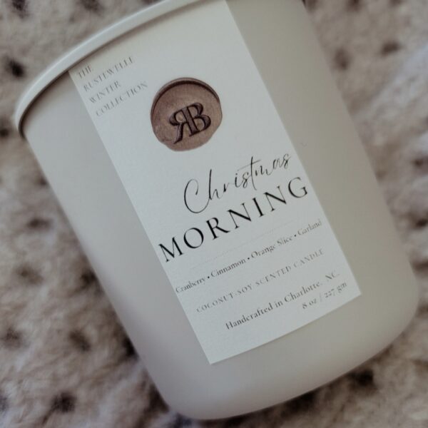 Christmas morning candle from our winter collection of candles