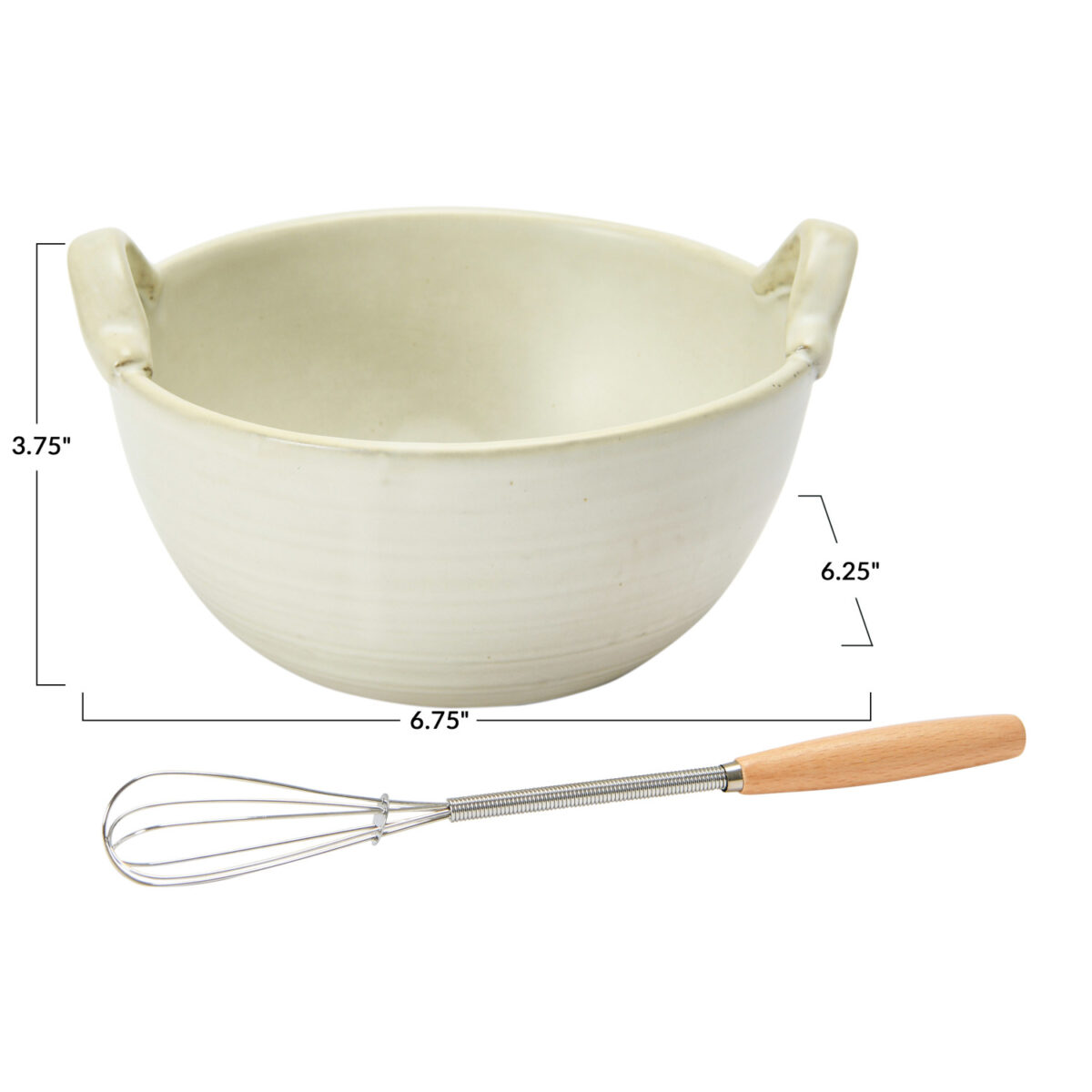 Stoneware Batter Bowl with whisk - Image 6