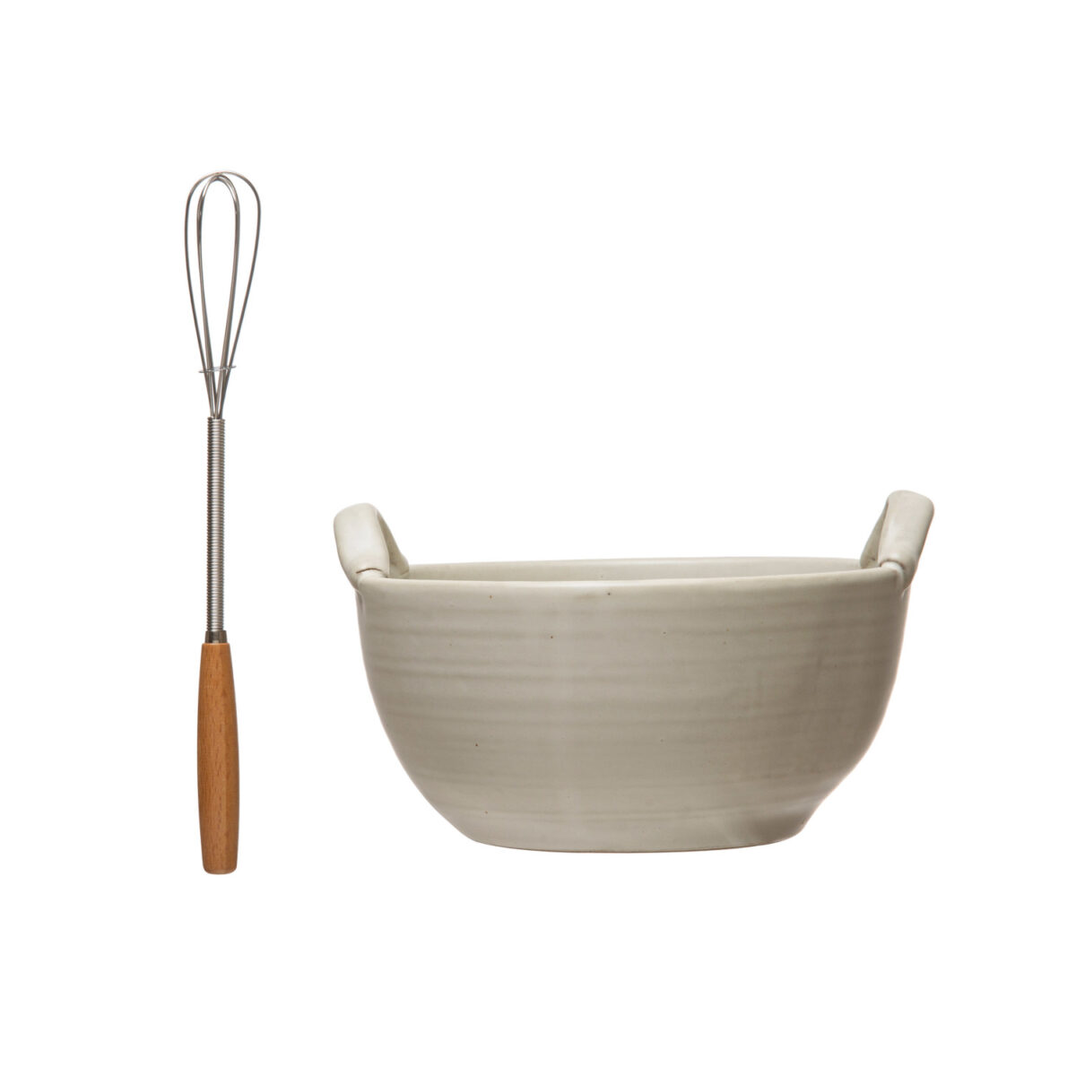 Stoneware Batter Bowl with whisk - Image 3