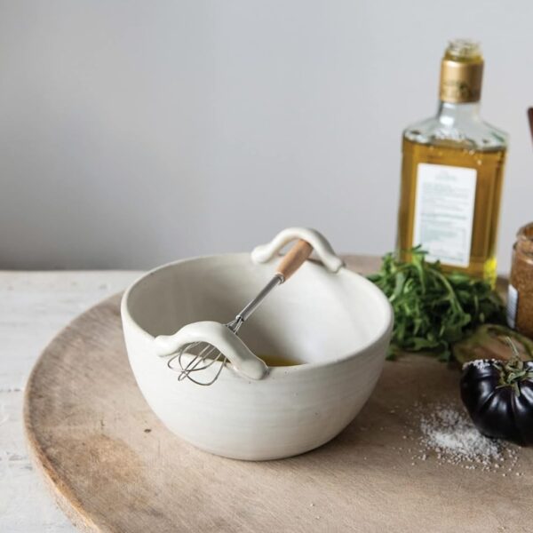 Stoneware Batter Bowl with whisk