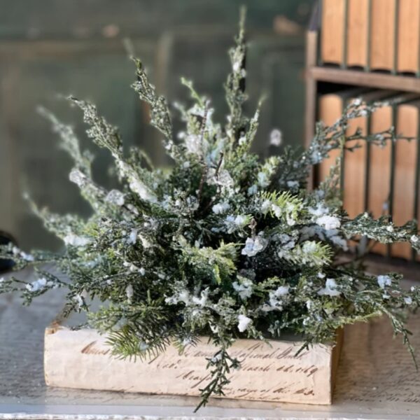 Snowbound Evergreen Half Sphere | 9"